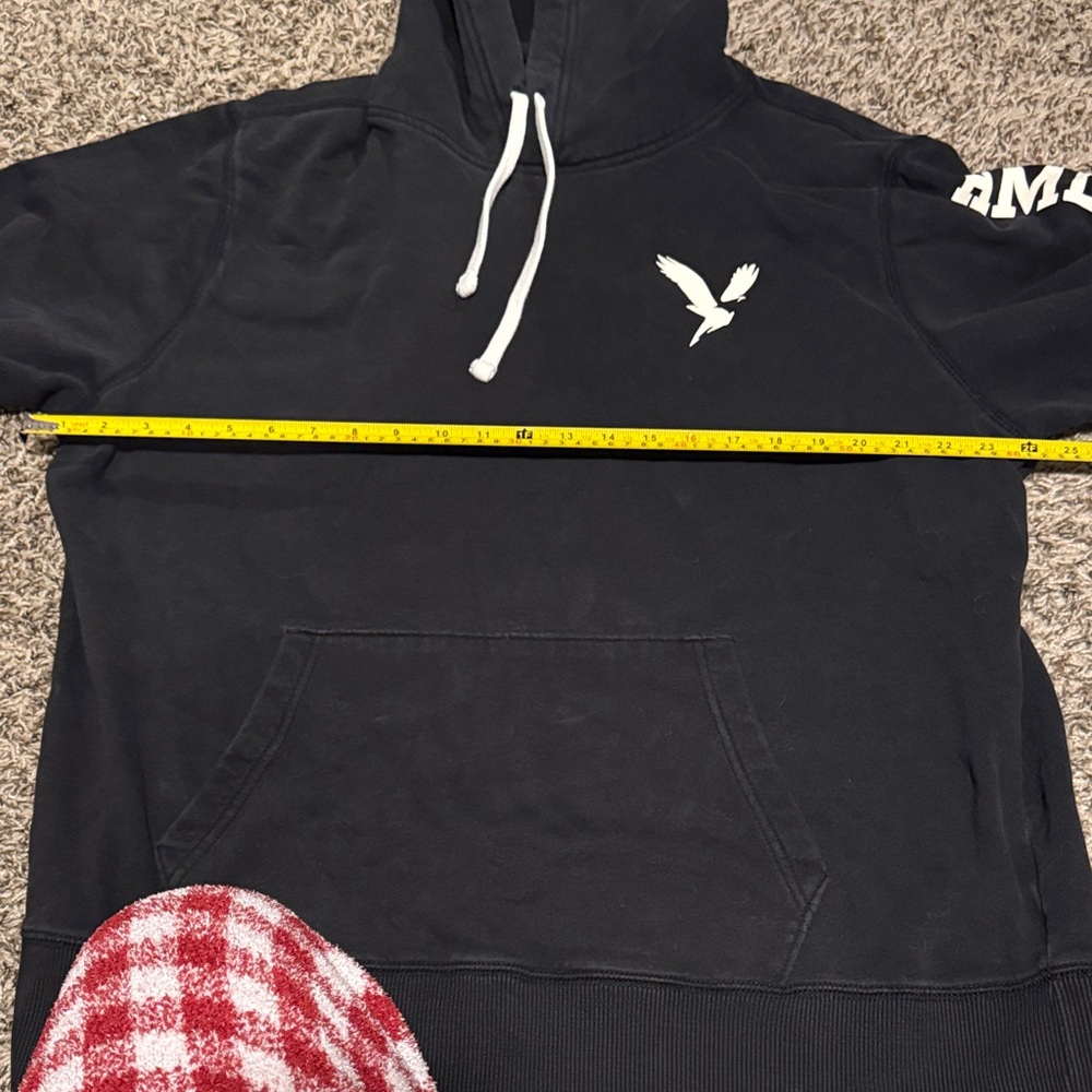 American Eagle Outfitters Black Hoodie with Logo - Picture 3 of 4